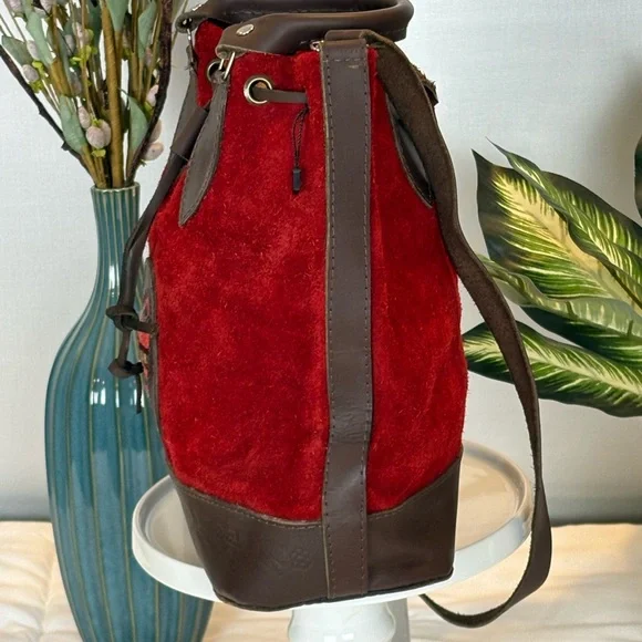 Vintage Manta Medallion Suede & Leather Bucket Bag - Picture 6 of 13